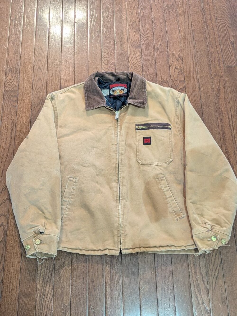 Tough Duck Tan Quilt Lined Detroit Work Jacket Made in Canada - Size XL